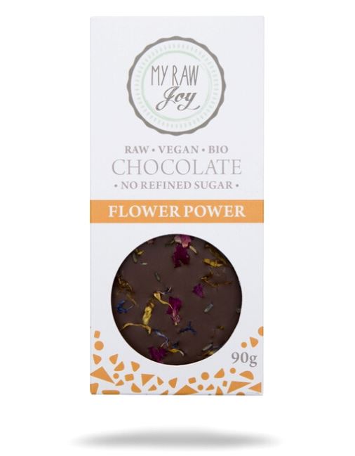 Raw Flower Power Chocolate - Big Raw Chocolates MyRawJoy 