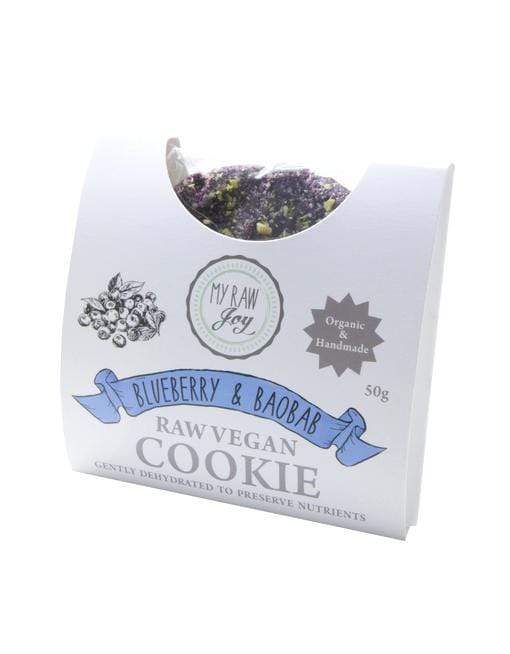 Raw Superfood Cookie - Blueberry & Baobab Nutritious Cookies MyRawJoy 